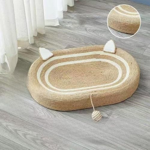 「FLYKING」猫 爪研ぎ 麻 ベッド 猫爪とぎ 段ボール 猫の爪とぎベッド オシャレ ねこ つめとぎ マット 耐久性 遊び保護 猫用爪とぎ 天然サイザル麻 猫ベッド 滑り止め 猫ソファー 家具破壊防止 運動不足改善 ストレス解消 ネコの爪とぎ 猫おもち