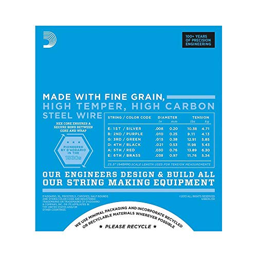 D’Addario EXL130 Cordes en nickel pour guitare électrique Extra Super Light 8-38 & EXL120 Cordes en nickel pour guitare… - Les Beatles, Paul McCartney, John Lennon, RIngo Starr, George Harrison D'Addario EXL130 Cordes en nickel pour guitare électrique Extra Super Light 8-38 & EXL120 Cordes en nickel pour guitare… – Image 5
