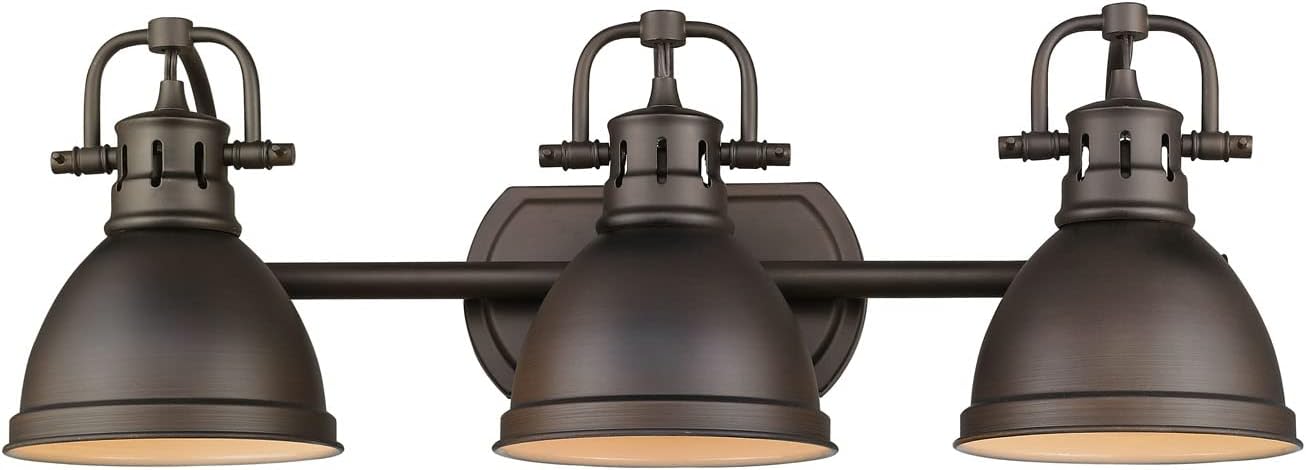 Buу 1 gеt 1 Golden Lighting 3602-BA3 RBZ Duncan Bath Vanity, Rubbed Bronze with Rubbed Bronze Shades 🔥 Flаѕh Sаlе Golden Lighting 3602-BA3 RBZ Duncan Bath Vanity, Rubbed Bronze with Rubbed Bronze Shades