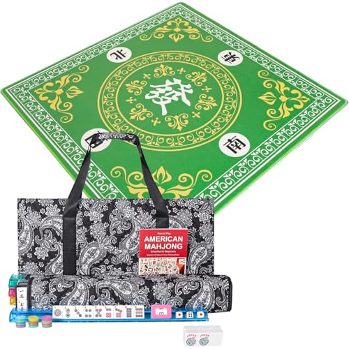 Set Completo de Juego Mahjong Americano con 166 Fichas miniatura 1