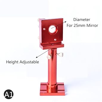 CO2 Laser Head Set Mirror Lens Integrative Fixture Mount Holder for Laser Cutting Machine Mechanisms Device Parts(A2 2nd Mirror Mount,Black)