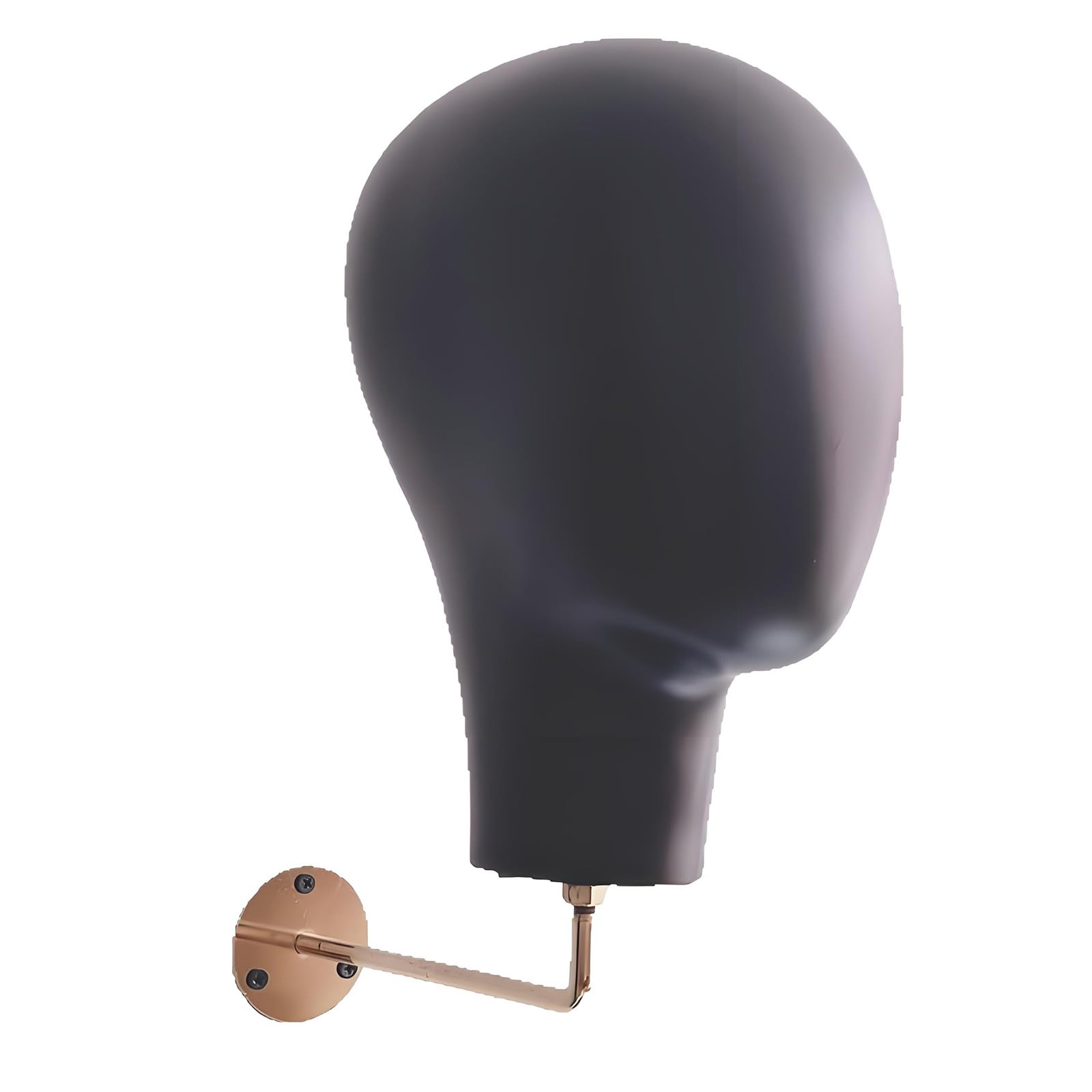 ZEPFJHE Space Saving Black Wall Hook Mannequin Head Cap Holder for Wigs Caps Storage Salon Home Decor Wall Mounted Wigs Display Stand