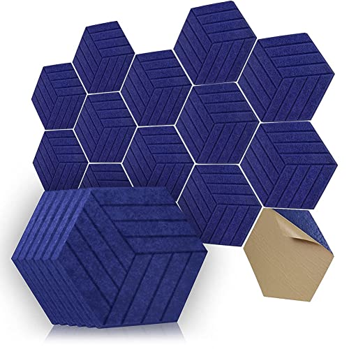 Kipebep Hexagonal Soundproofing Panels, 12-Piece Acoustic Panel, Soundproofing Panel for Studio, Office, 5