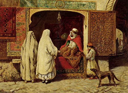 Tableau le marchand de tapis Addison Millar | Décoration murale vintage chambre 60x90