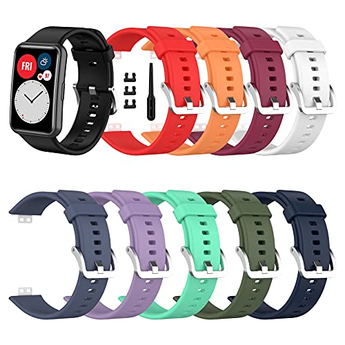 SenMore Leder Armband Für Huawei Band 10/9/8 – Verstellbar, Magnetische Schnalle, Wasserdicht, Verschiedene Farben