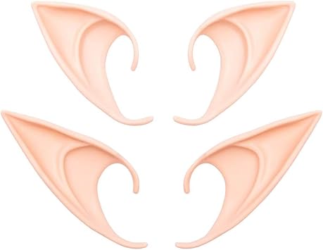 GREAT&LUCKY Cosplay Fairy Pixie Elf Ears - Soft Pointed Tips Anime Party Dress Up Costume Masquerade Accessories for Halloween Christmas Party ,2 Pair