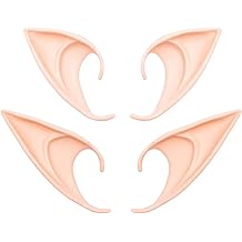 GREAT&amp;LUCKY Cosplay Fairy Pixie Elf Ears - Soft Pointed Tips Anime Party Dress Up Costume Masquerade Accessories for Halloween Christmas Party ,2 Pair