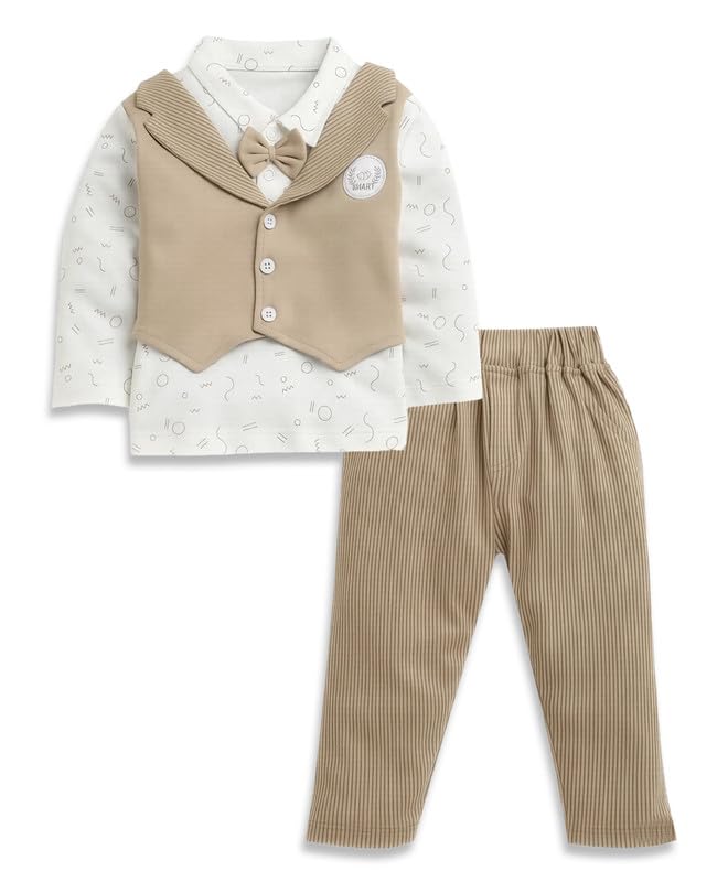 BUMZEE Boys Cotton Full Sleeves Formal Set (Peb10769775)