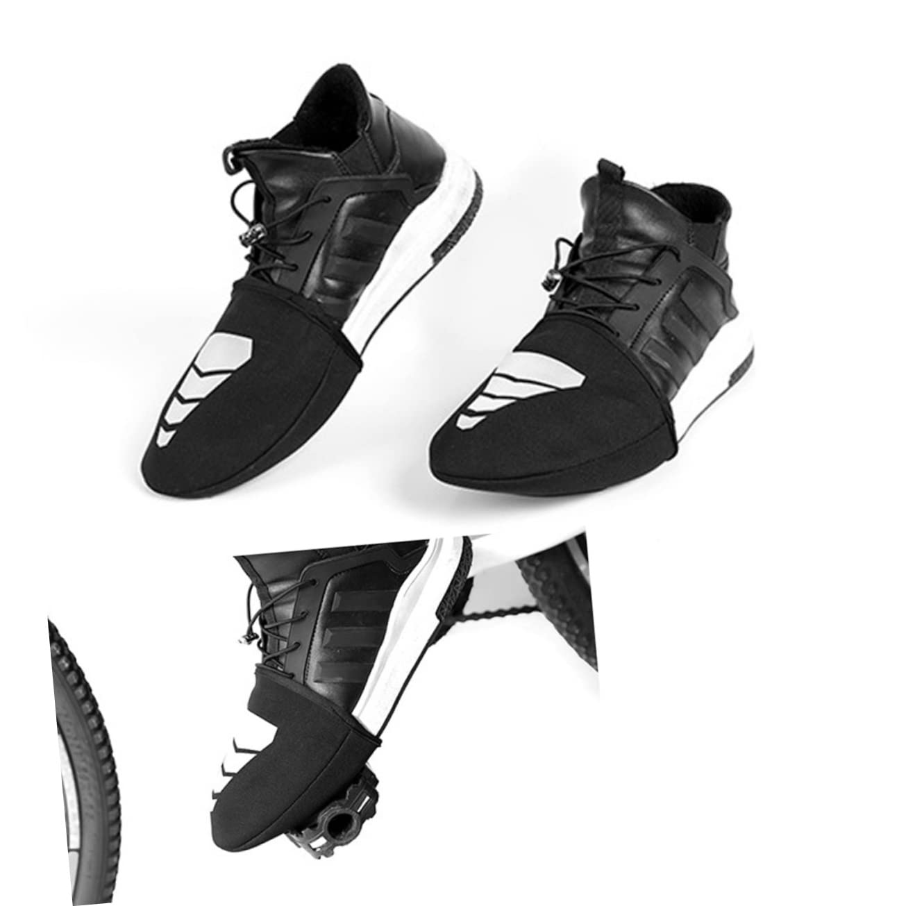 YARNOW 4 Paia Pro Copriscarpe Copriscarpe Da Ciclismo Copriscarpe Professionale Copriscarpe Antivento Copriscarpe Riflettente Mountain Bike Warmer Scarpe Da Ciclismo Copricapo