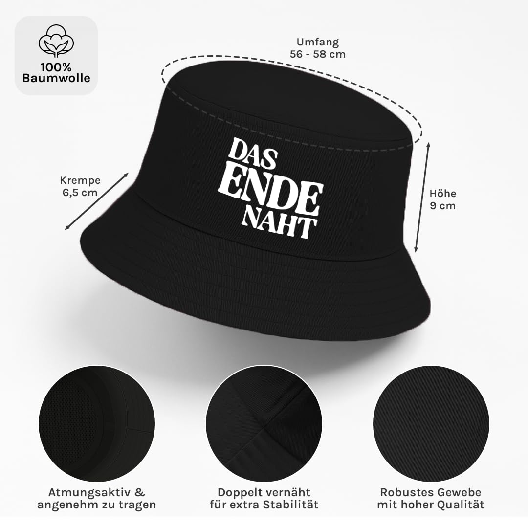 Prozente Momente Das Ende naht - 2er Set Fischerhut - Lustiger Fischerhut – Der perfekte Sonnenhut für Herren & Damen – Ideal als Malle-Outfit, Party-Accessoire & Festival-Eimerhut für den Strand