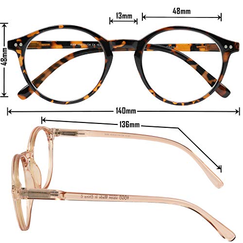 Image of Yogo Vision Blue Light Blocking Glasses Men Women Computer Anti Eyestrain Glasses Round Frame Blue Light Blocker Eyeglasses