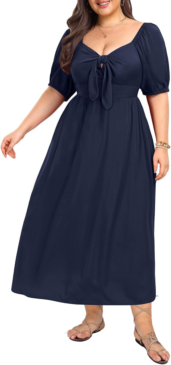 Pinup Fashion Vestido Largo Para Mujer, Talla Grande, Con Un Hombro