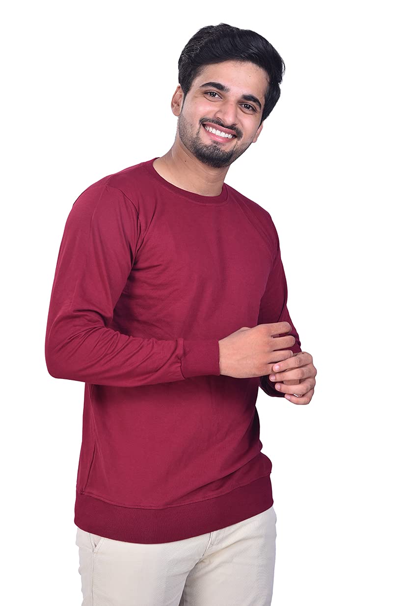 Custom Dots Men's Sweatshirt | Cotton Crew Neck and Ribbed Hems Stylish Full Sleeve T-Shirt I Tees for Light Warm Winter | Regular Fit | Casual Smart Look | Ideal for Boys and Men