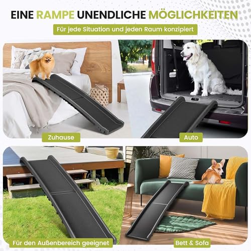 all Pets United® Hunderampe klappbar Hundetreppe Hunde- & Katzentreppe Rampe Einstiegshilfe für Kofferraum Haustiertreppe für Große & Kleine Tiere (Hunderampe)