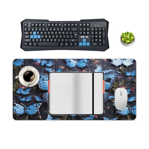 Blue Butterfly Pad Mouse Grande Antideslizante 30x60 cm miniatura 4