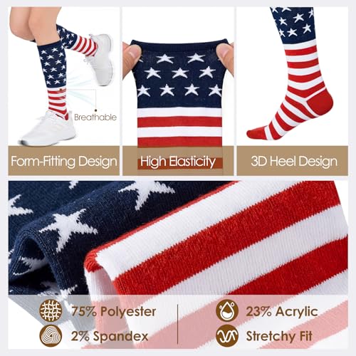 Image of American Trends Women's Knee High Socks, Novelty Holiday Printed Tall Tube Socks, Casual & Party Athletic Sports Stockings