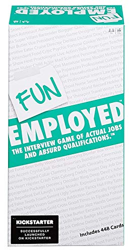 Mattel Fun Employed: Hilarious Adult Card Game - Role-Playing Persuasion Mechanics, Trial Version Feature - 4+ Players, Ages 180+