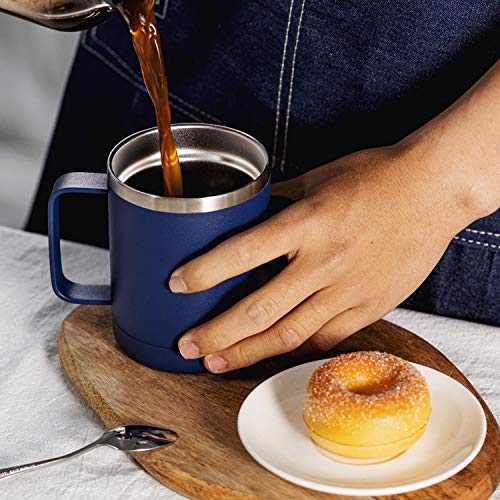 Meway 12Oz Mix Color Mug With Handle 8 Pack Bulk,Stainless Steel Insulated Travel Tumblers With Sliding Lid,Double Wall Vacuum Camping Coffee Cup For Hot & Cold Drinks Tea (Mix,Set Of 8) #TOP5