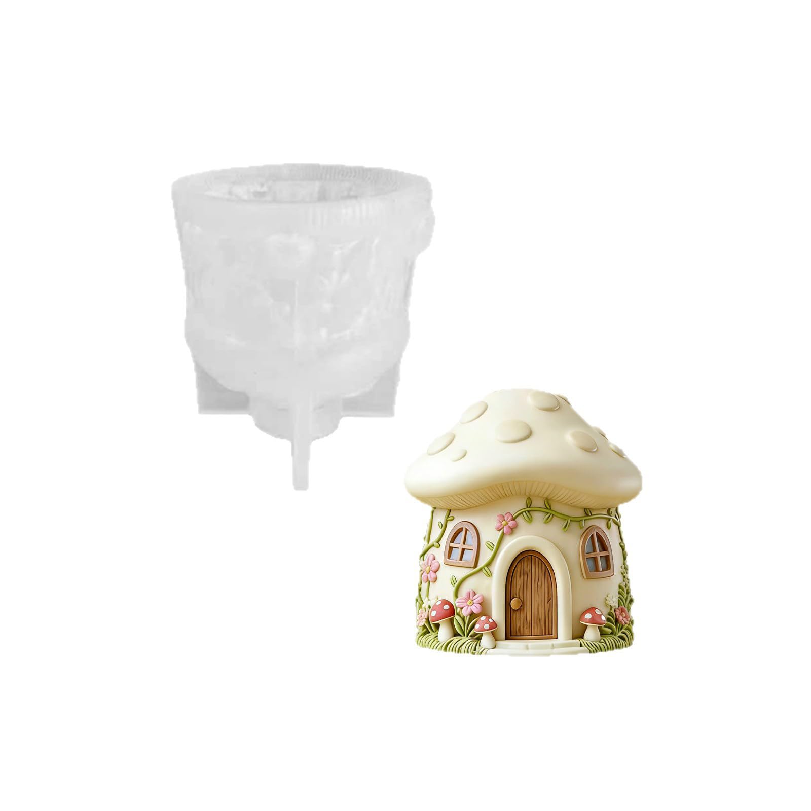 CAZSTYK Creative Silicone Mushroom Cottage Ideal for and Plasters Craft Gift Making