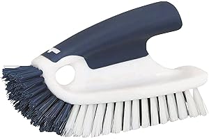 Unger Cookware and Bakeware Dish Scrubbing Brush With Scraper & Non-Slip Grip