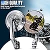OTOROYS Premium Bar End Mirror for Hunter 350 & Meteor 350 | Round Convex Motorcycle Handlebar End Mirror | CNC Metal Handle & ABS Frame | Anti-Glare Rear View Bike Mirror Set of 2 (Silver)
