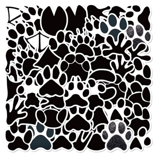 DIFLAX Pegatinas Huellas Animal, 50 Pegatinas, Pegatinas Animales, Huellas Gato Pegatinas, Huellas Perro Pegatinas, Pegatinas Infantiles, 5x5cm Autocolantes, Für Scrapbooking