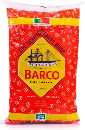 Barco Torrefacto - Café en Grano y Mezcla con Azúcar Caramelizado - Gran Tueste - Sabor Pronunciado y Aromático - 500 g (Paquete de 10)