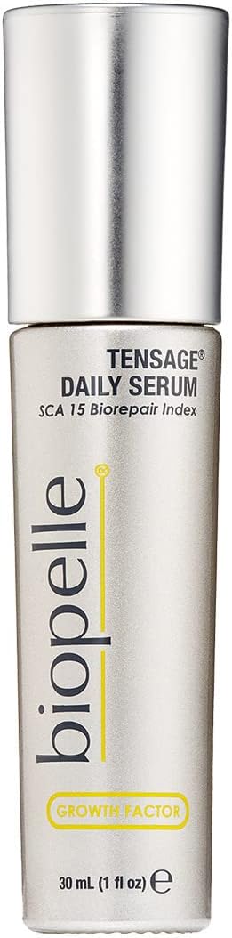 Biopelle Tensage Growth Factor Daily Facial Serum with SCA 15 Biorepair Index, Snail Mucin Serum for Face with Niacinamide, Hyaluronic Acid, and Antioxidants, 1 Oz