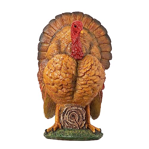 Glitzhome 2006000089-2 Fall Decor Thanksgiving Decorations Resin Turkey Collectibles Figurines Tabletop Decor Holiday Seasonal Desktop Ornaments Party Supplies thumb #3