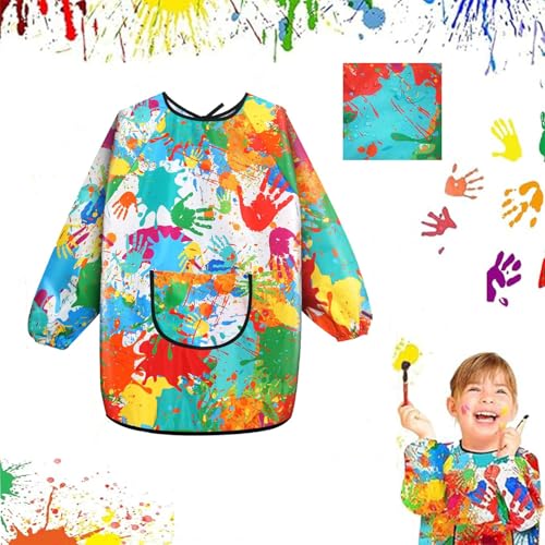 Vomkela Malschürze Kinder Malerkittel Kind 7-12 Jahre Mädchen Jungen...