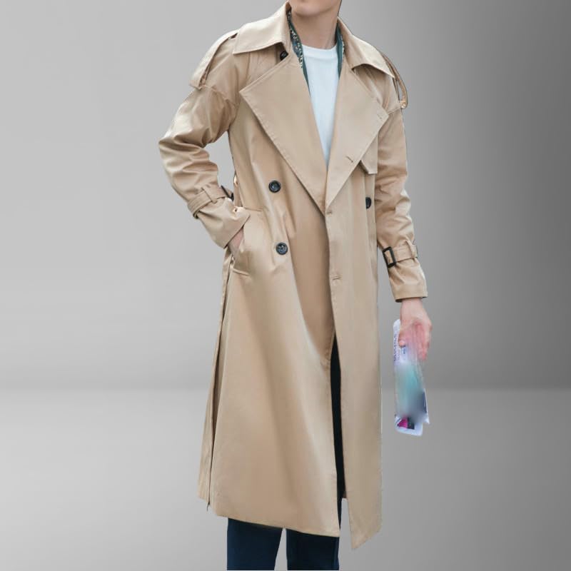 Trench long homme ample idéal pour vos sorties en automne