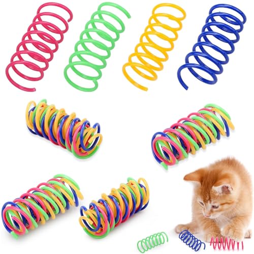 Lot de 40 Ressorts en Spirale Chat Jouets pour Chat Jouet en Plastique