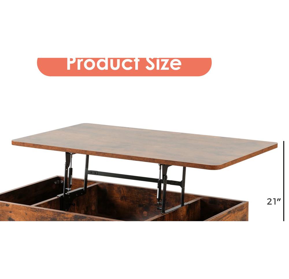 Amazon.com: Bidiso Lift Top Coffee Table, Easy-to-Assembly Center