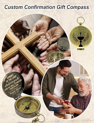 Brújula grabada personalizada para bautizo miniatura 2