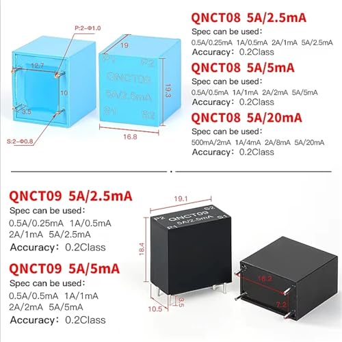 Sensor de potencial y corriente CA QNPT02 para solucionar caídas de voltaje de 110V a 380V 5