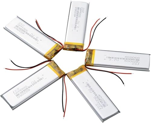 402060 3.7V 500 mAh Lithium Rechargeable Battery 5PCS
