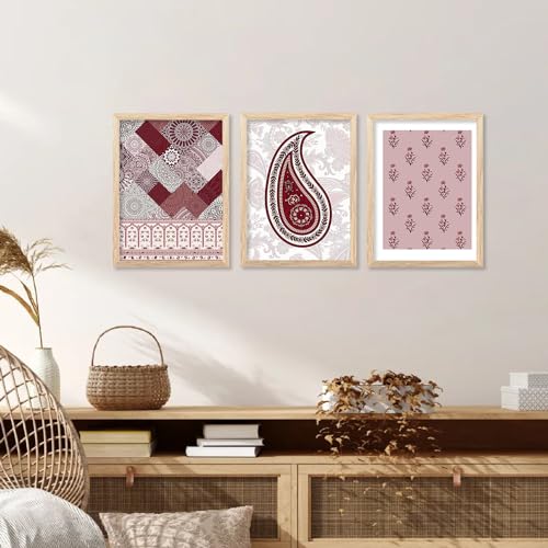 Image of kotart Premium Digital Madhubani Art Paintings with Frame for Home Decor - Framed Painting for Living Room Bedroom Office Room Decor - Painting for Wall Decoration - Pack of 6 (10x13, D)