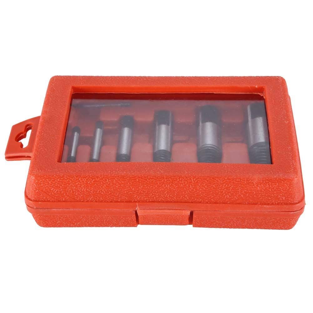 Extractor de Tornillos Rotos 8 Piezas, Herramienta de Extracción para Roscas Dañadas en Tuberías, Juego Profesional de Reparación de Tornillos Atascados en Sistemas de Agua