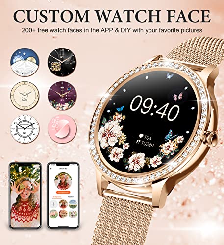 Iaret Smart Watches For Women (Answer/Make Call), Smartwatch For Android Phones Iphone, 1.32'' Waterproof Fitness Tracker With Ai Voice Control Heart Rate Blood Oxygen Sleep Monitor, Gifts For Women #TOP2