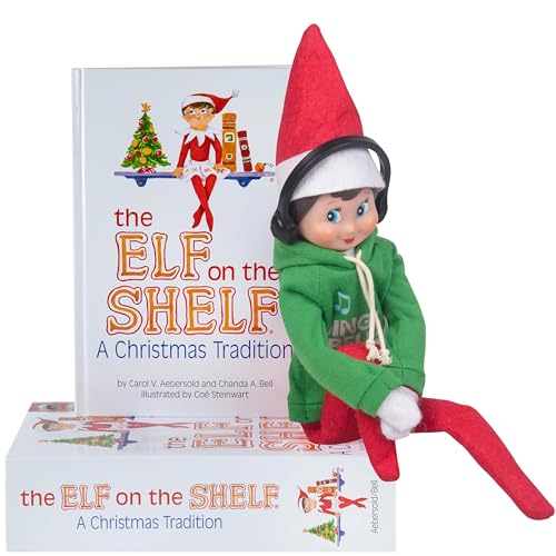 Elf On The Shelf Boy with Jingle Jam Hoodie Set - Blue Eyed Boy E...