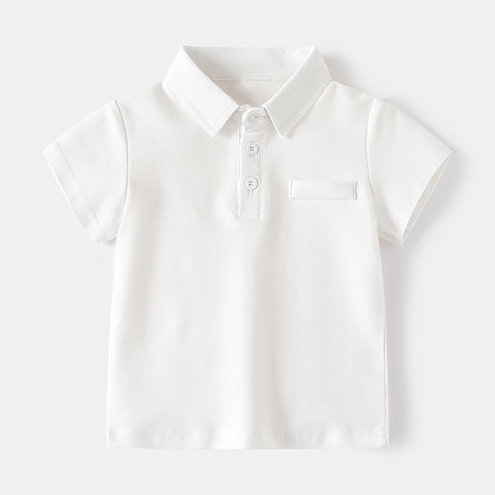 Generisch T-shirt pour enfant - Polo pour garçon - En coton piqué - Pour l'école - Manches courtes
