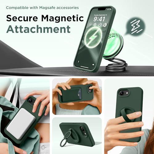 Image of GolbinBox Magnetic for iPhone 17e /16e Case, Silicone Cover, Army Green