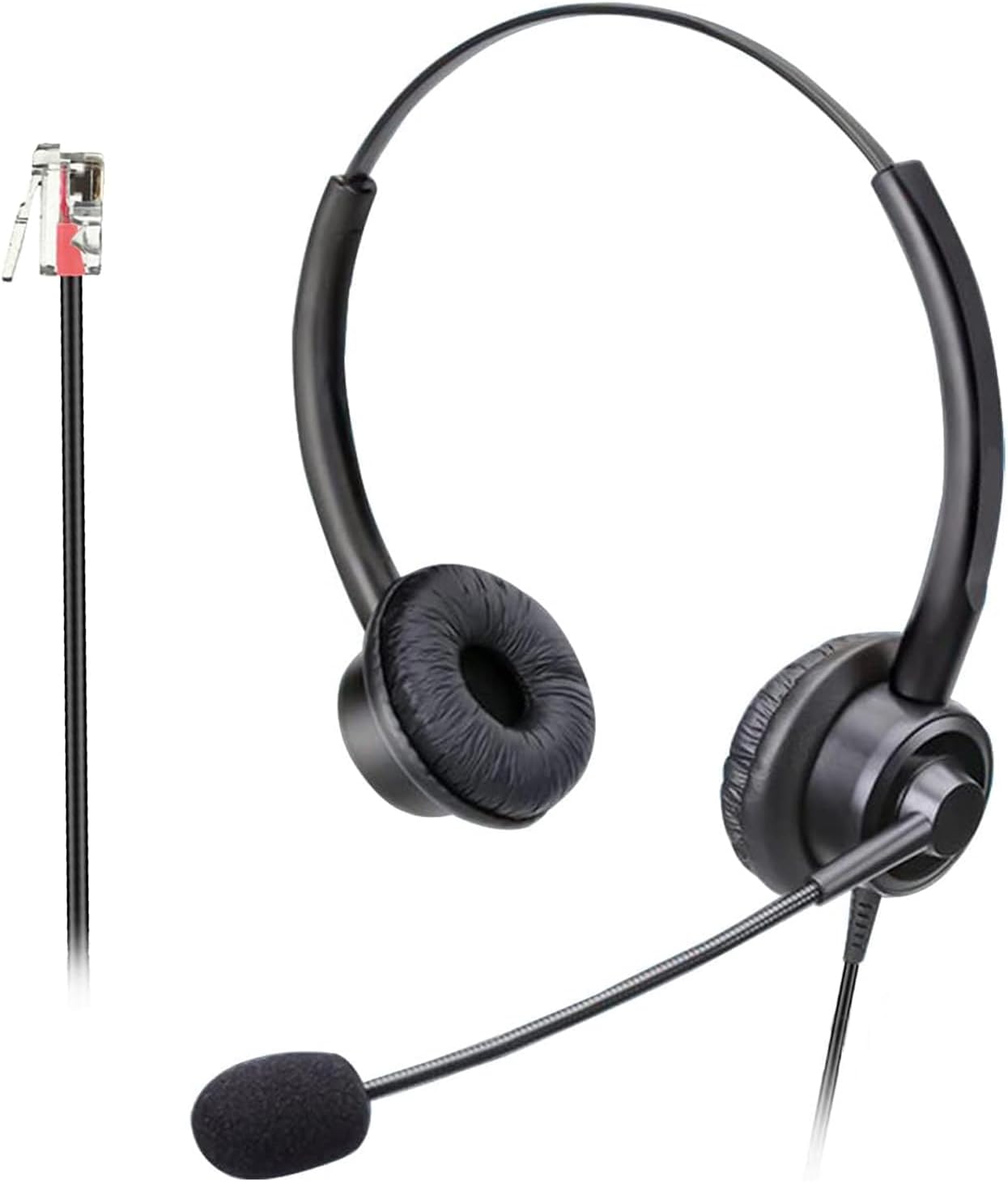 RJ9 Phone Headset with Microphone Noise Cancelling, Office Telephone Headset Compatible with Cisco IP-7821 7841 7942G 7931G 7940 7941G 7945G 7960 7961G 7962G 7965G 7975G 8811 8841 8861 8845