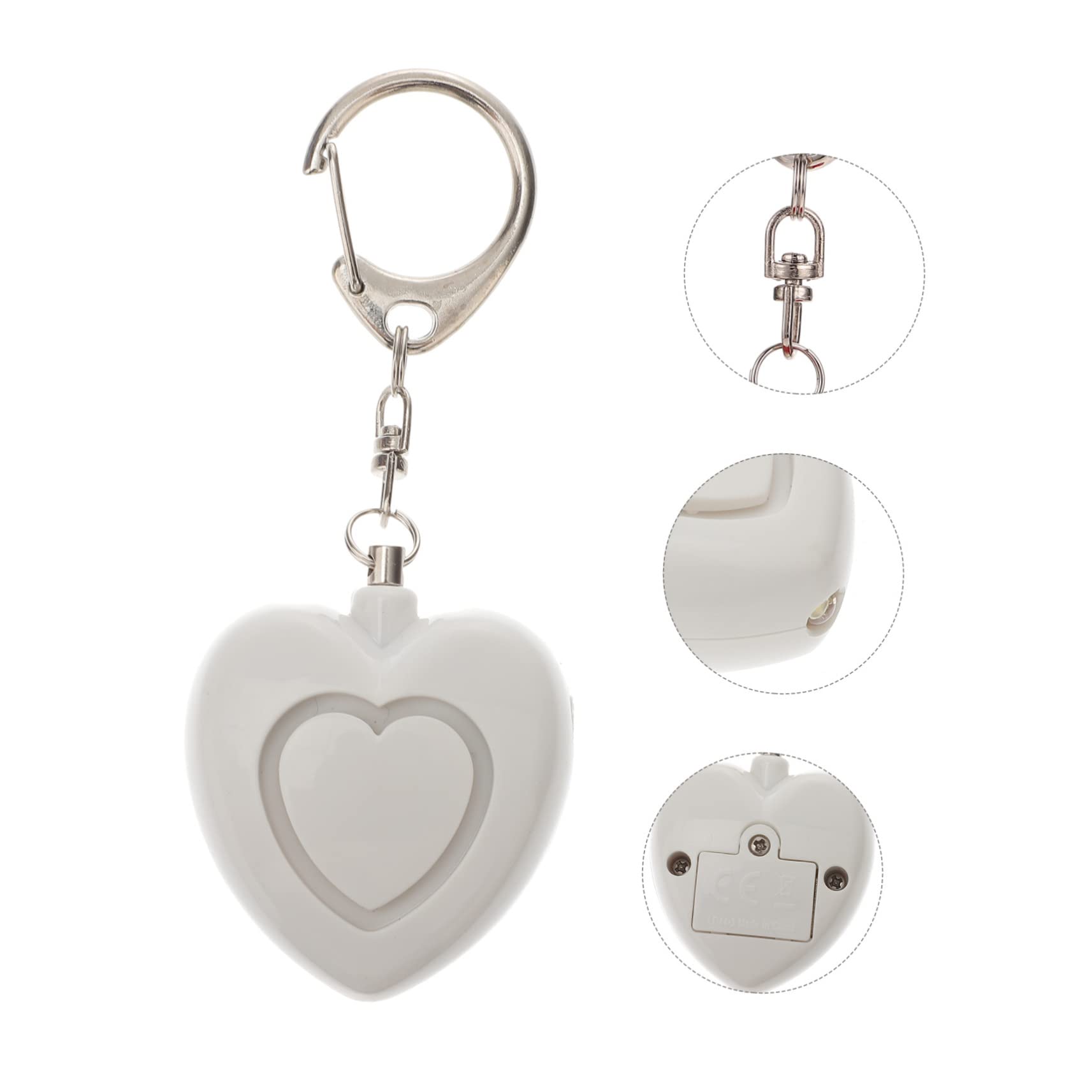 jojofuny 5pièces Alarme Forme De Cœur avec Lumière LED Dispositif De Sécurité Compact pour Course De Chien Activités De Plein Air
