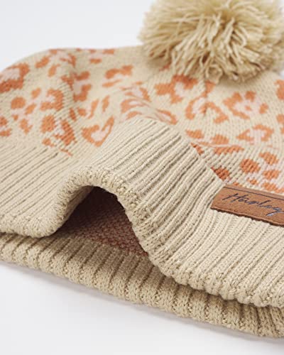 Hurley Women's Winter Hat - Vermont Knit Cuff Beanie With Pom-Pom, Size One Size, Pale Ivory #TOP3