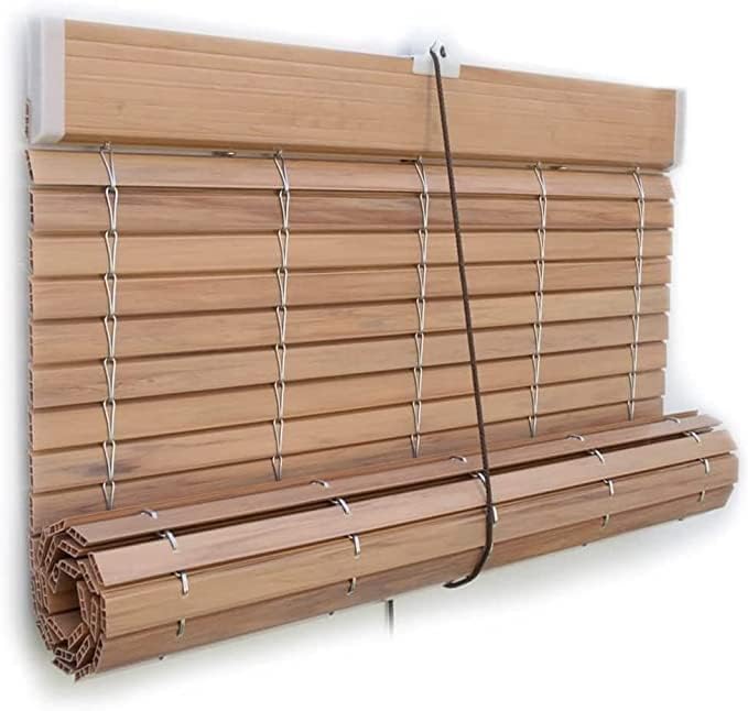 Persiana Alicantina de PVC Color Imitación Madera | Corte a Medida | PERTONI TENDE (Ancho 100cm x 160cm Alto)