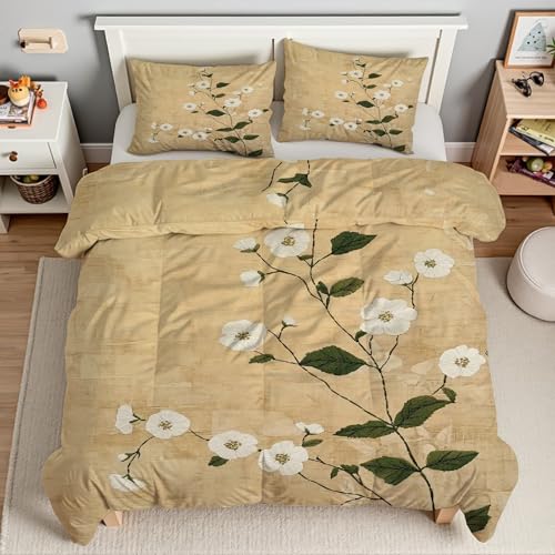 Housse de couette 220x240 microfibre douce anti-glisse lit 3 pièces - 3