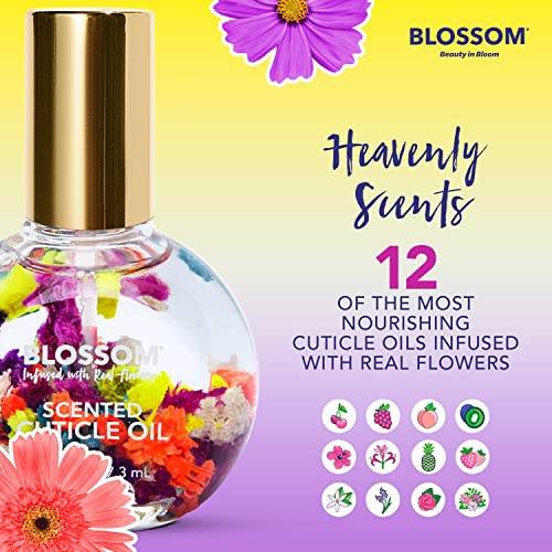 Blossom Hydrating, Moisturizing, Strengthening, Scented Cuticle Oil, Infused With Real Flowers, Made In Usa, 0.92 Fl. Oz, Kiwi #TOP1