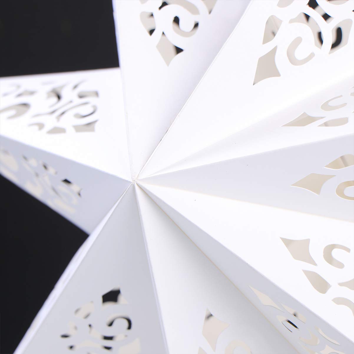Lanterna Stella Di Carta 3D - 6 Pezzi, 30 Cm, Oro, Per Natale, Matrimoni E Decorazioni Appese - Foto 11