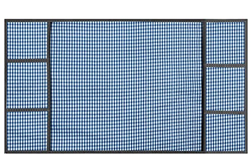 Image of Stylista Refridgerator top Cover Suitable for Samsung RT30C3442S9 /HL, 256 Liter Fridge, Dimension (WXD) 65x111 CM, Pin Check Pattern Blue